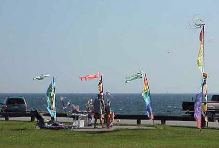 Kite seller at Brenton Point