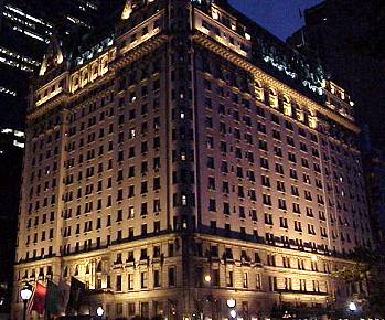 Plaza Hotel in the twilight