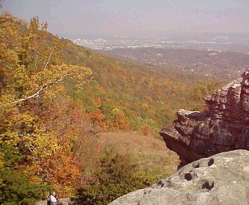 Autumn color from the summit of Lookout Mountain.