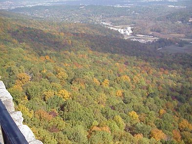 More autumn color below the summit of Lookout Mountain.