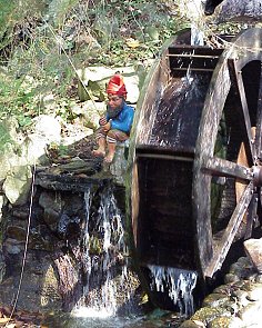 Gnome at the grist mill